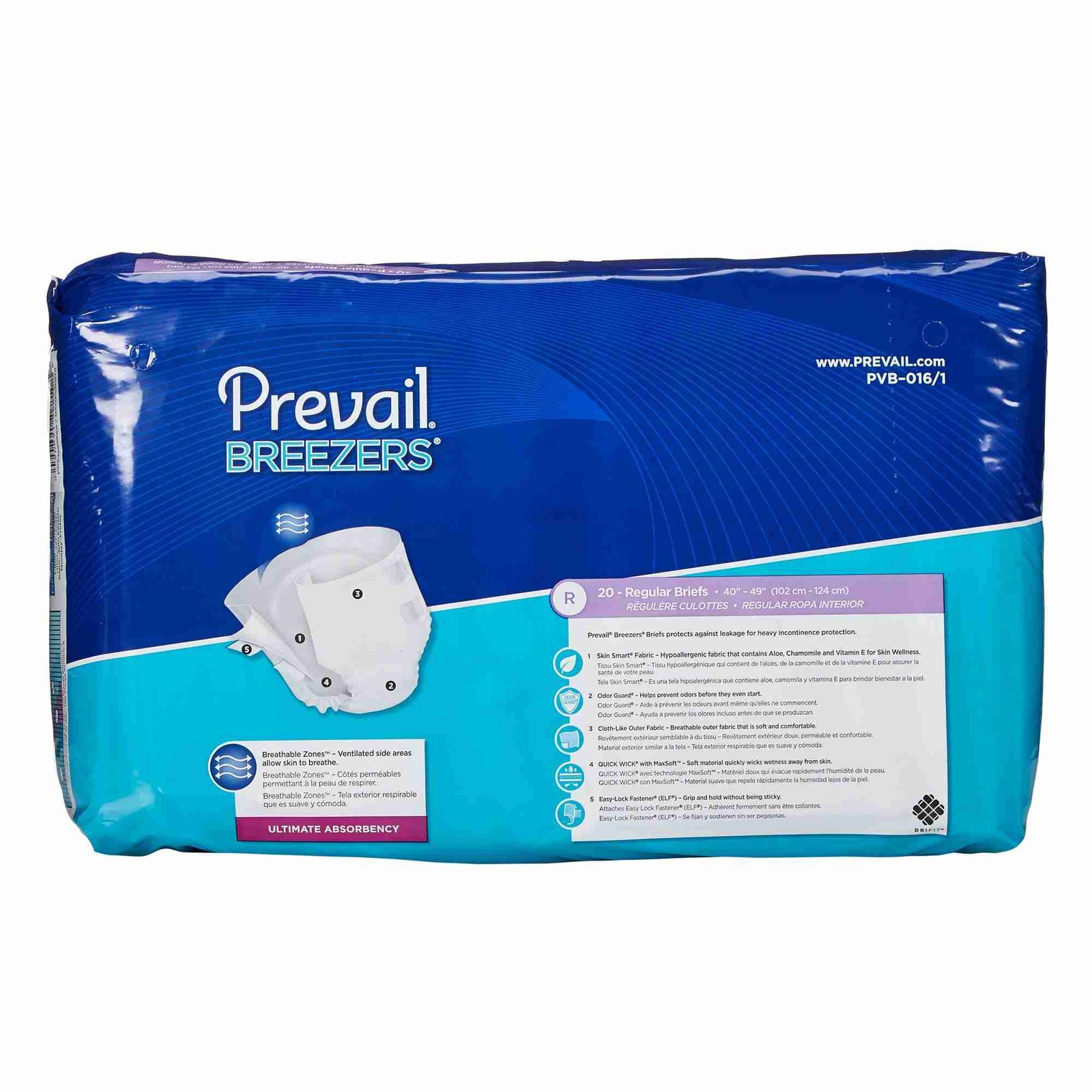 Prevail® Breezers® Ultimate Incontinence Brief Regular Jeritek Llc 8593