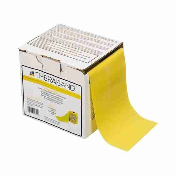 TheraBand® Exercise Resistance Band, Yellow, 4 Inch x 25 Yard, Light Resistance