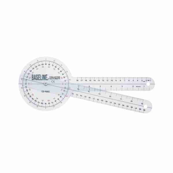 Baseline® 360° Head Plastic Goniometer, 12 Inch Arms - Jeritek LLC