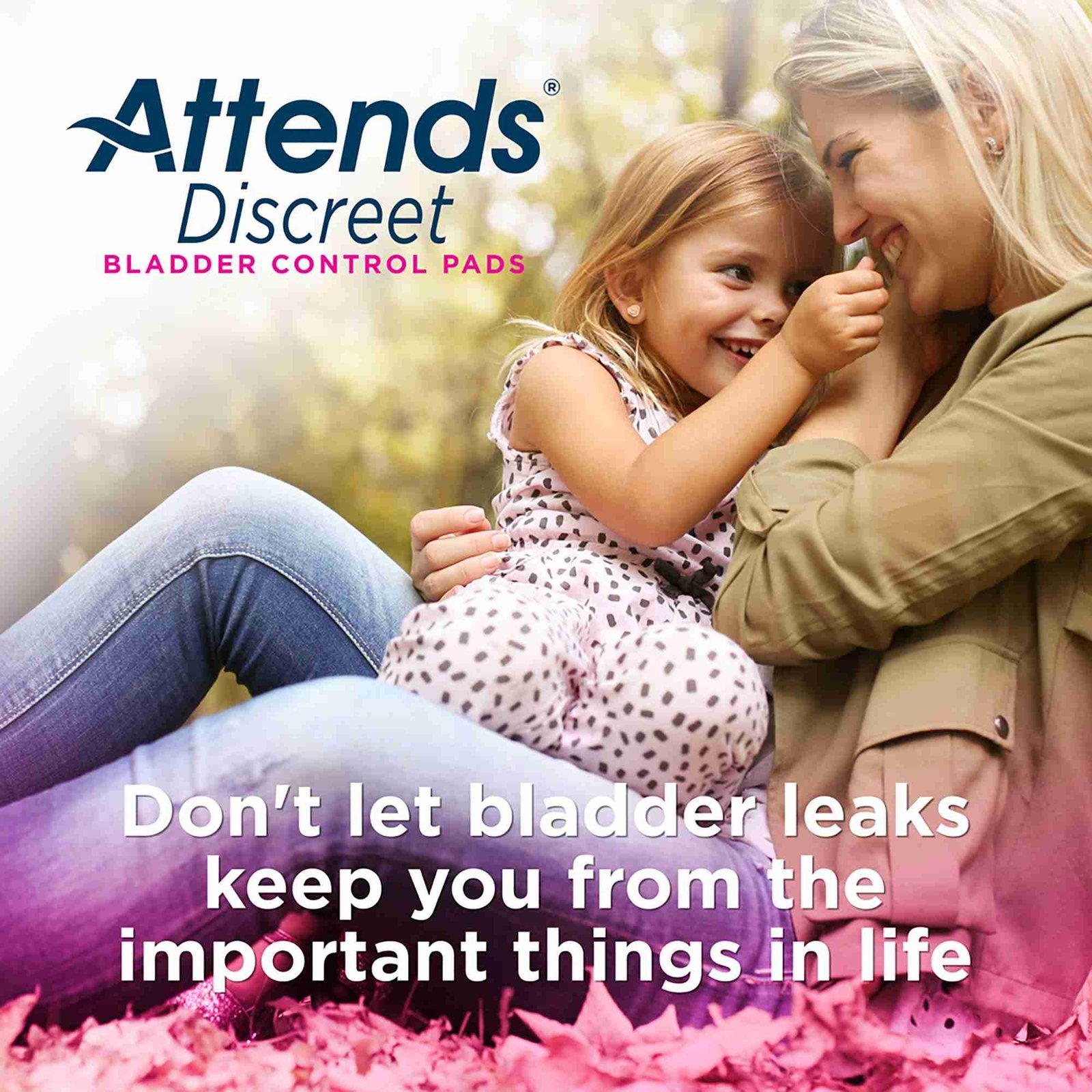 Attends® Discreet Women's Ultra Thin Bladder Control Pad, 9-Inch Length