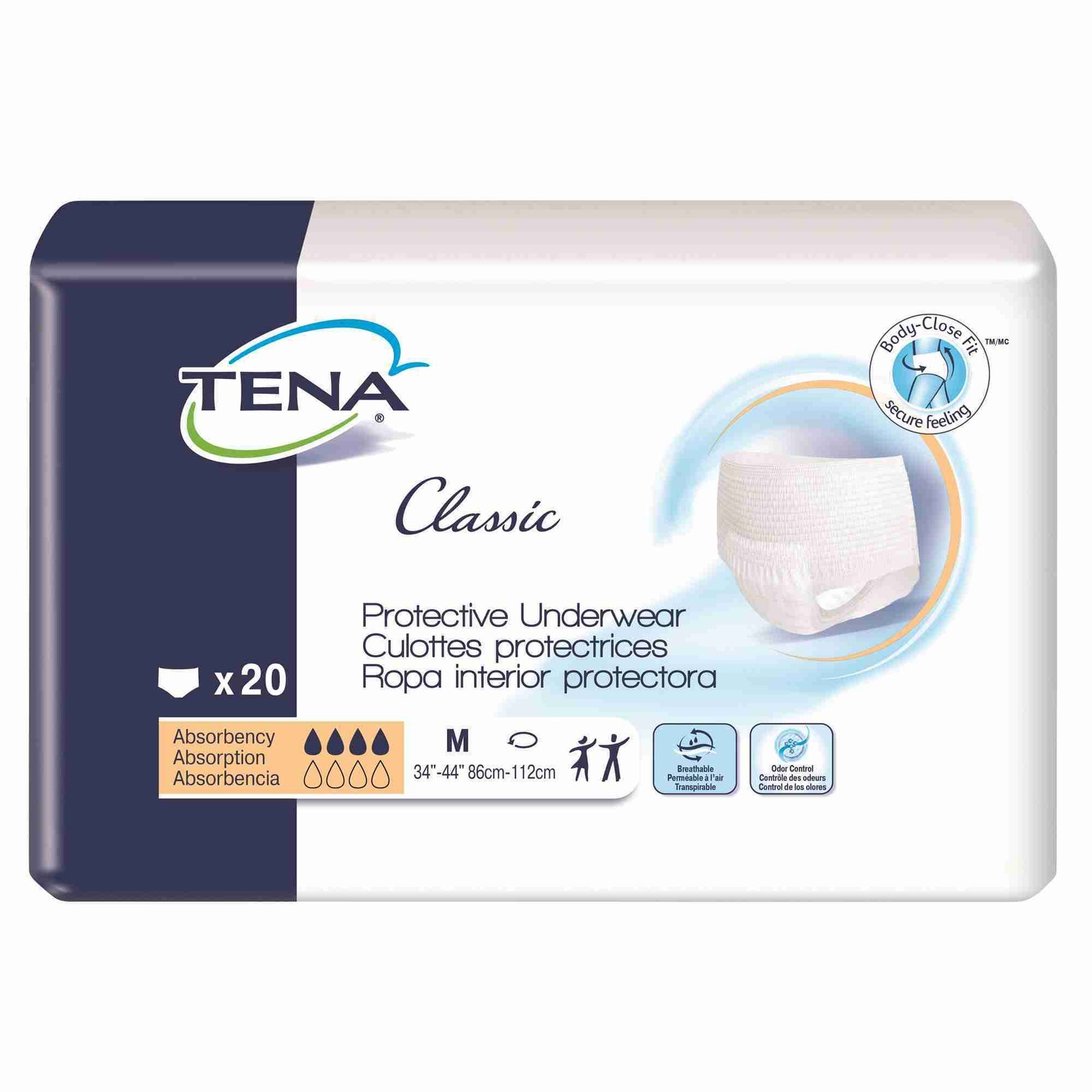 Tena® Classic Absorbent Underwear, Medium - Jeritek LLC