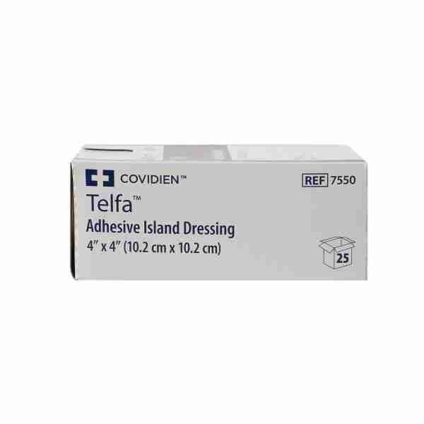 Telfa™ White Adhesive Dressing, 4 x 4 Inch